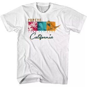 Popeye Surf California Comic Cartoon Shirt Sailorman Beach Graphic 05